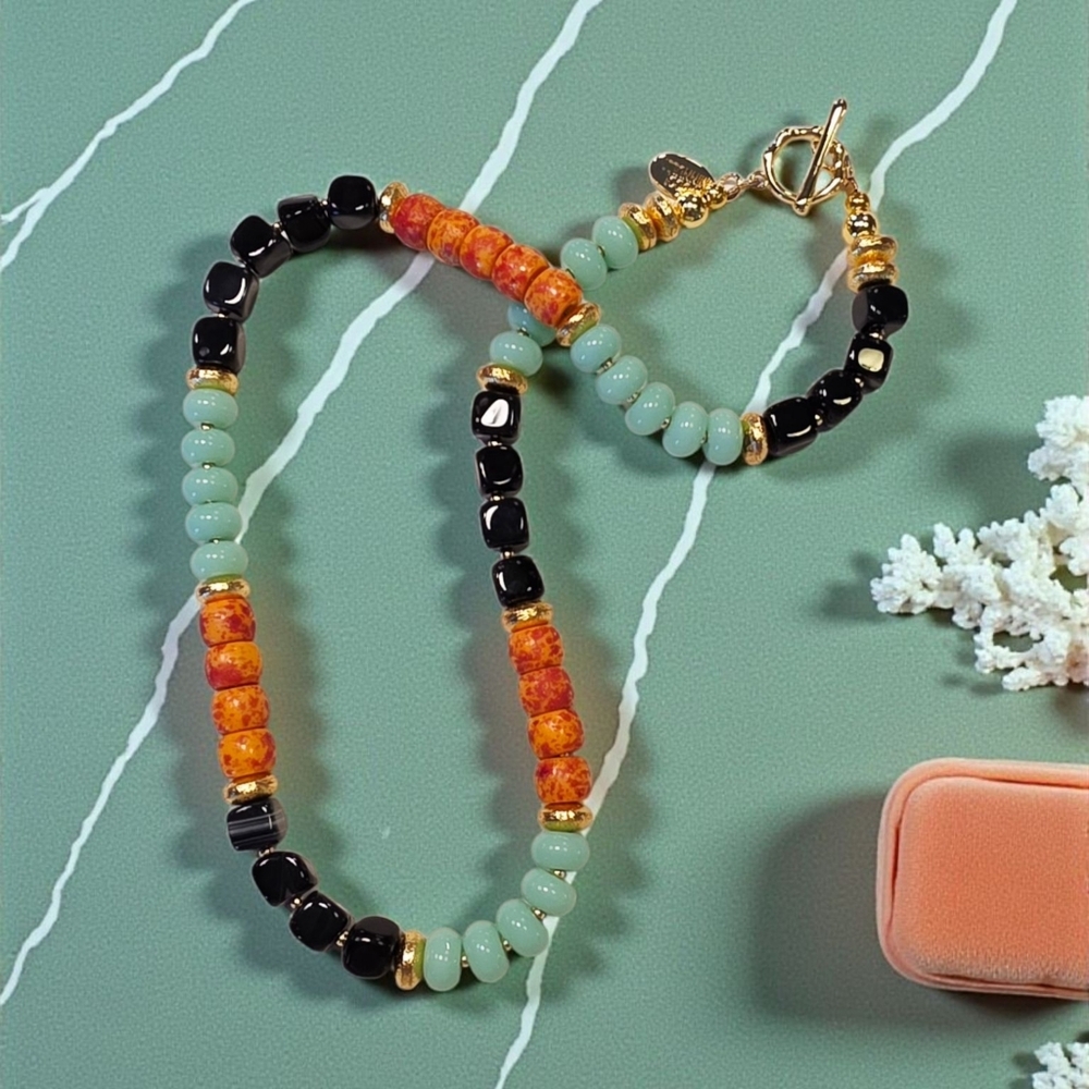 Beautiful Mixed Stone Bead Necklace